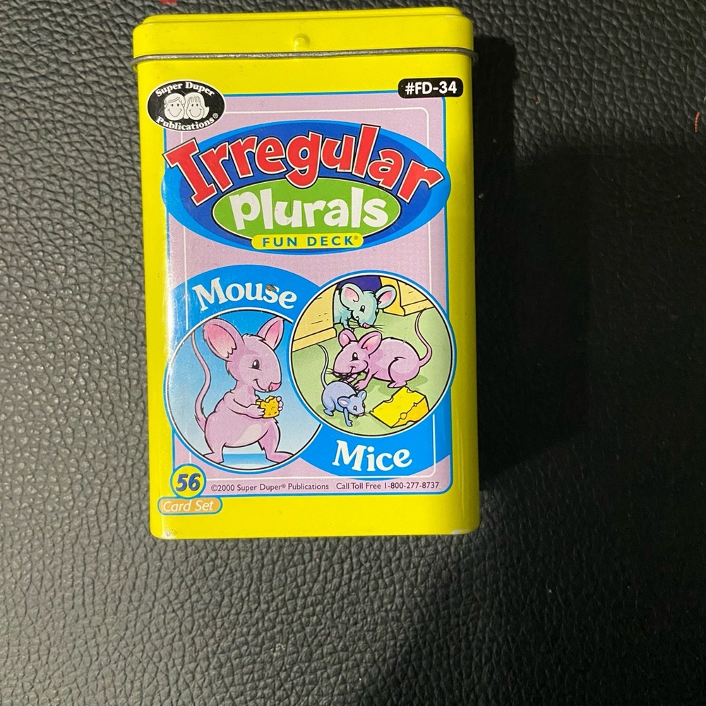 Speech Material Irregular Plural Cards